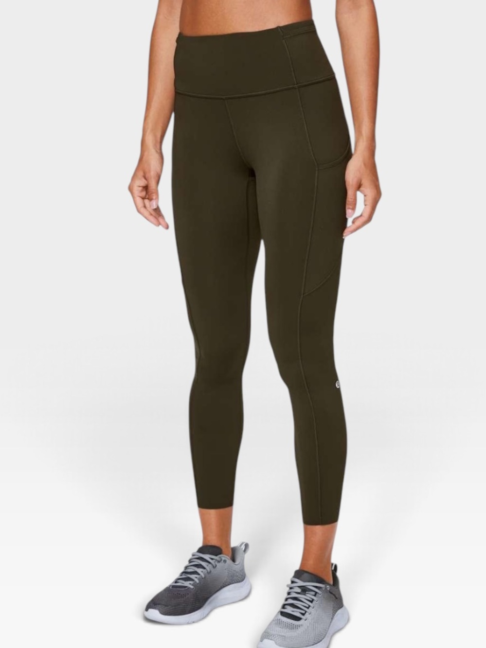 Lululemon Fast & Free Tight II 25” Dark Olive DKOV Size 12 NWT